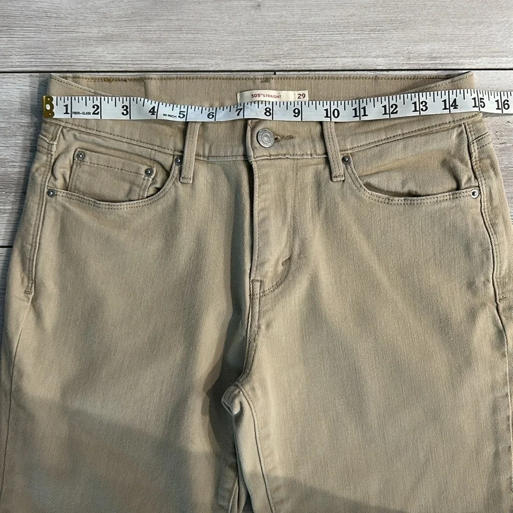 Levi's 505 straight Khaki Straight-Leg Jeans size 29